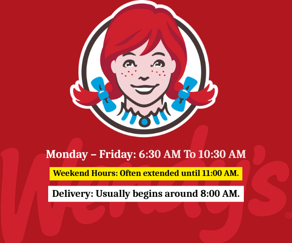 Wendy's Breakfast Hours 2026