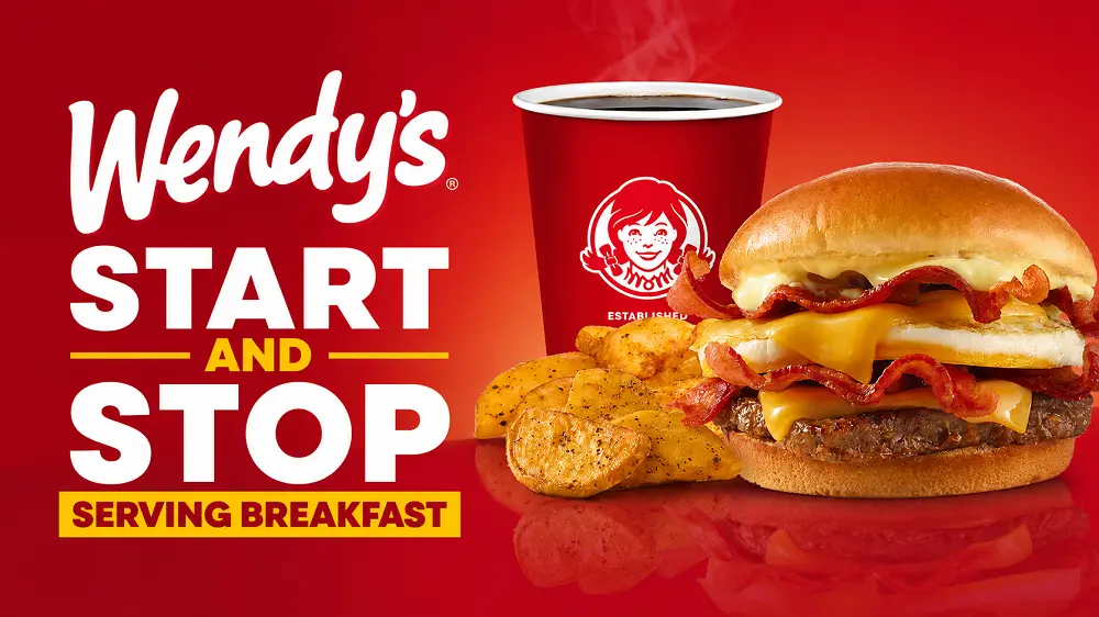 Wendy's Start And Stop Serving Breakfast
